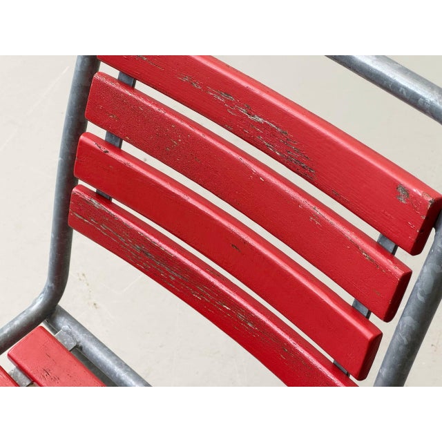 Wood Vintage Garden Chairs in Ash Wood by Atelier Alinea, 1970s, Set of 4 For Sale - Image 7 of 17