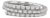 0.60ctw Diamond Wrap Coiled Band Bypass Ring 14k White Gold Flexible Size For Sale