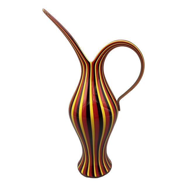 Italian Rigati Carafe in Murano Glass by Anna Gili for Salviati, 1997 For Sale