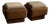 Mid-Century Modern Ottomans in Brown and Beige, 1950s, Set of 2 For Sale