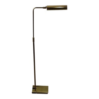 Koch Lowy Vintage Mid Century Modern Adjustable Brass Floor Lamp For Sale