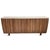 Brown Slatted Teak Rounded Sideboard Credenza For Sale - Image 8 of 16