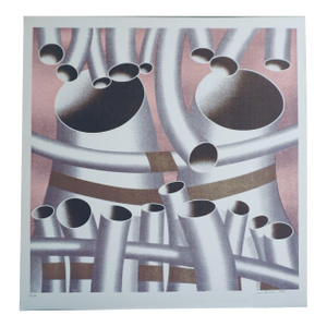 1970s Jack Brusca Pipes Serigraph Print
