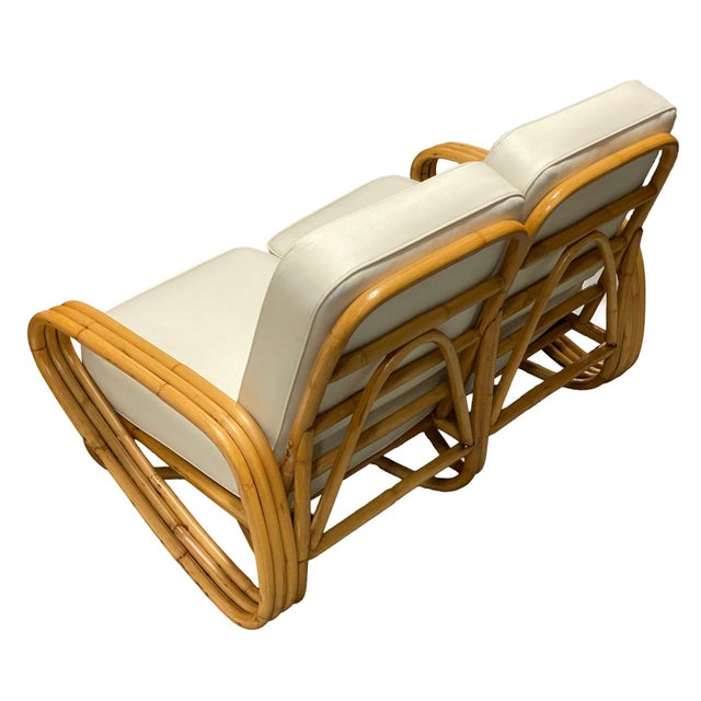 1950s 1950s Restored "Triple Triangle" 3-Strand Sectional Sectional Settee With Loop Base For Sale - Image 5 of 9