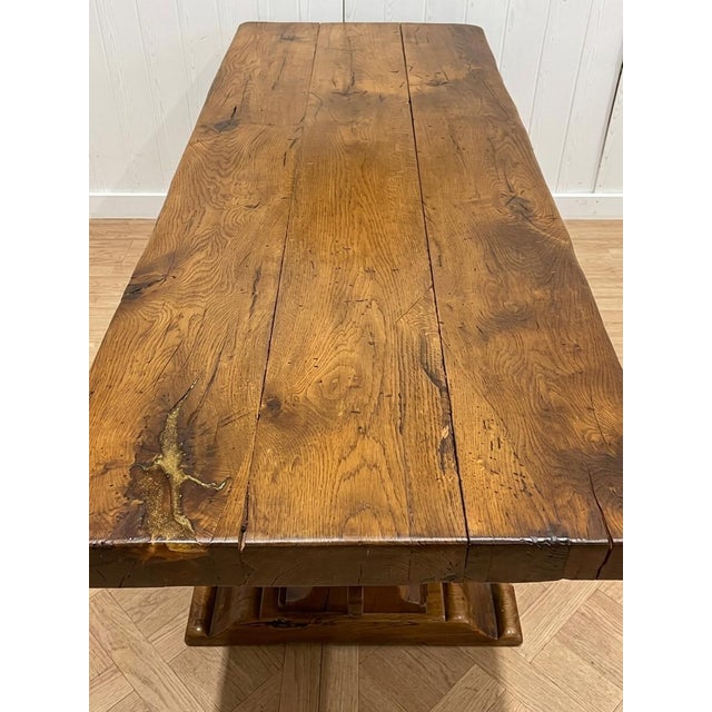 Monumental Monastery Table in Oak, 1850 For Sale - Image 3 of 4