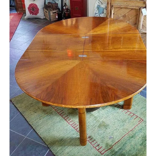 Wood Art Deco Metamorphic Expansion Dining Table For Sale - Image 7 of 9