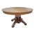 Antique 1910s Mission Quarter Sawn Oak Round Dining Table – 2 Leaves, Split Base For Sale