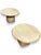 Infuse your space with earthy elegance and sculptural presence through this pair of 1970s Italian travertine scalloped...