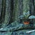 Contemporary 2x3' Hand-Knotted Striped Tiger Pattern Bengal Rug in Deep Green For Sale - Image 3 of 5