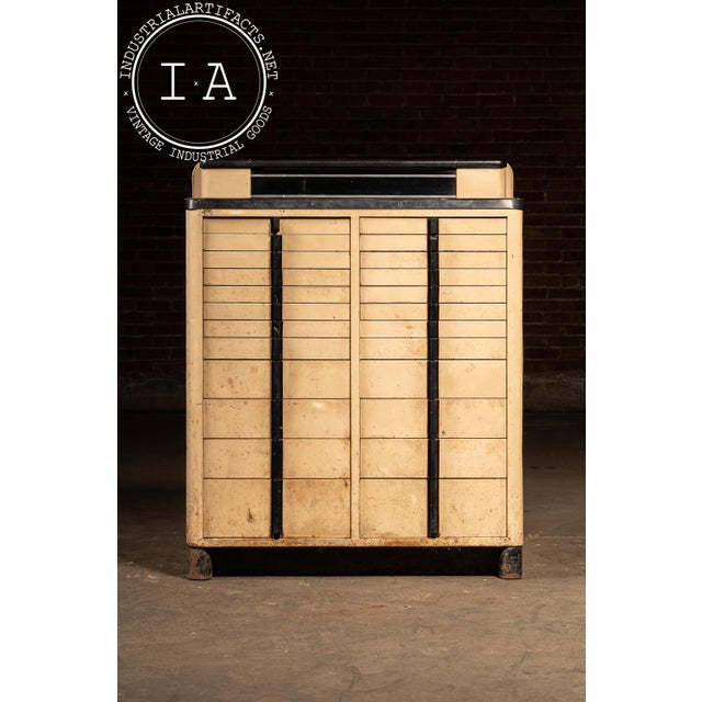 Vintage Art Deco Steel and Wood Dental Cabinet by American Cabinet For Sale - Image 9 of 17