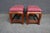 Wood Pair of Ethan Allen Chinoiserie Style Upholstered Footstools For Sale - Image 7 of 13