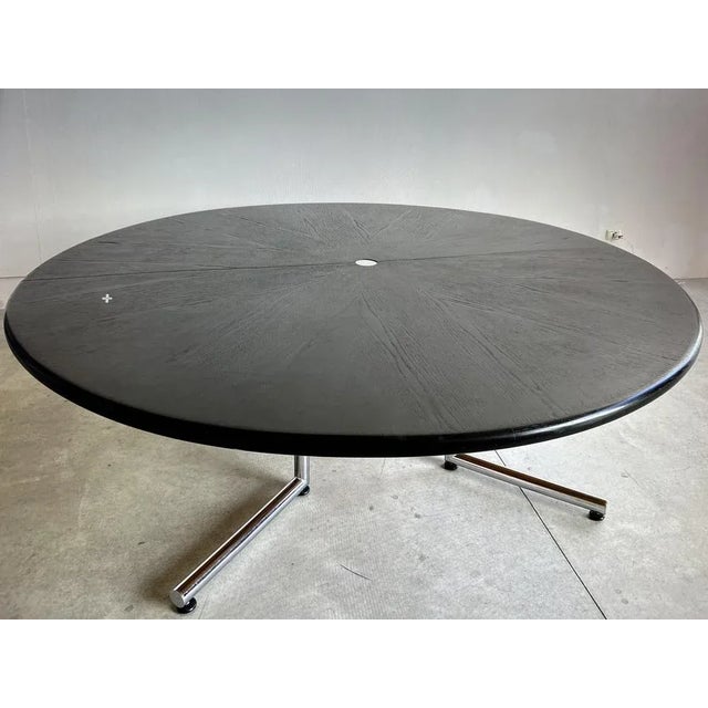 Wood Vintage Table in Steel and Wood, 1970 For Sale - Image 7 of 7