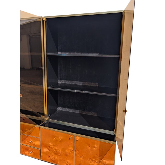 Vintage Burl Wood Display Cabinet, 1980s For Sale - Image 11 of 14