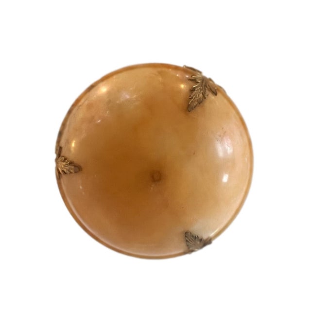 French Alabaster and Gilt Bronze Plafonnier, Early 1900s For Sale - Image 5 of 6