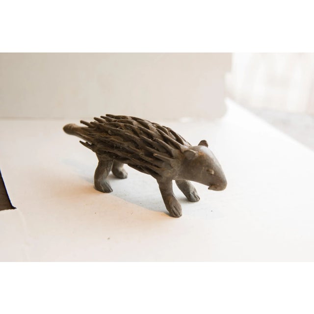 Late 20th Century Vintage African Porcupine Sculpture For Sale - Image 5 of 7