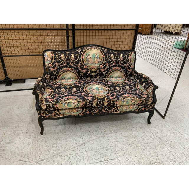 1940s Vintage Multicolors French Sofa For Sale - Image 4 of 8