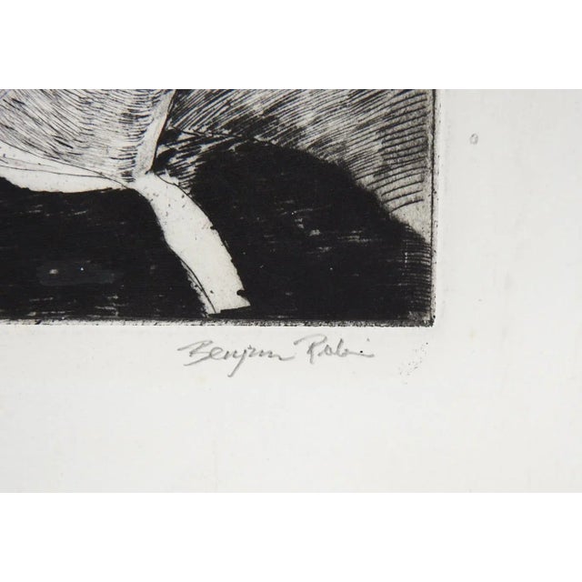 Vintage mid 20th century etching on paper of woman by Benjamin Rubin (1896 - 1998) Florida, District Of Columbia and...