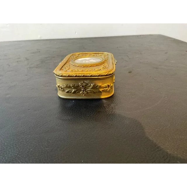 Bronze 1850s French Bronze Portrait Box For Sale - Image 8 of 13