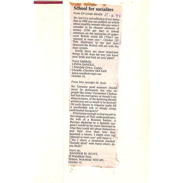 "Noblesse Oblige. An Enquiry Into the Identifiable Characteristics of the English Aristocracy " 1956 Mitford, Nancy [Edited By] For Sale - Image 4 of 10