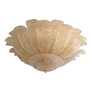Murano Style Glass Sputnik Chandelier Flush Mount, Mazzega Zuccheri Venini Barovier Style For Sale