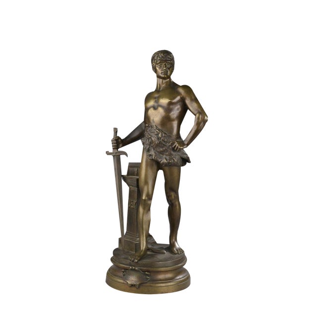 Maurice Constant, Sculpture of Man, 1900s, Bronze For Sale