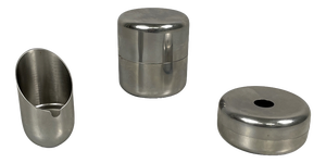 Italian Steel Smoking Set by Ezio Didone for Valenti, 1970s, Set of 3