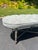 Modern Faux Bamboo Tufted Velvet Bench in Grey Blue Upholstery For Sale - Image 10 of 18