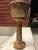 Oxblood Red Antique Weller Pottery Marbleized Jardinière & Pedestal For Sale - Image 8 of 13
