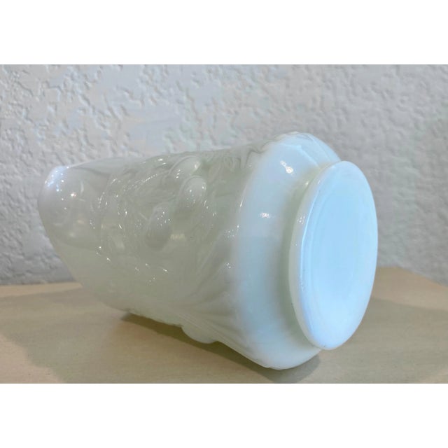 Mid 20th-Century Wreathed Cherry Milk Glass Creamer by l.g. Wright Glass For Sale - Image 10 of 13