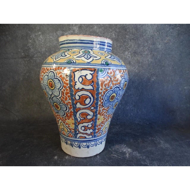 1930s Talavera Decorated Vase For Sale - Image 4 of 8