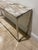 Stone Top Chrome Console Table For Sale - Image 4 of 4