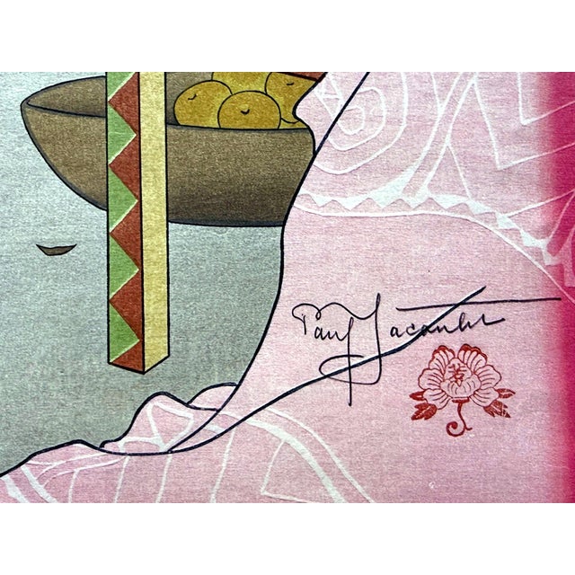 Japanese Woodblock Print Le Sculpteur de Tokobuei Mers du Sud by Paul Jacoulet For Sale - Image 11 of 16