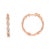 Inlaying both the front and back side of these striking 10k rose gold hoop earrings, are 1ct of brilliant round cut...