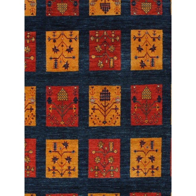 Contemporary Vintage Hand-Knotted Persian Lori Gabbeh Rug 6'8" X 8'10" For Sale - Image 3 of 5