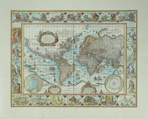 Colored Planisphere by Willem Janszoon Blaeu