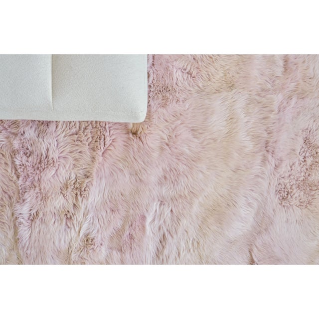 Textile Exquisite Rugs Sheepskin Pink Rug-8'X11' For Sale - Image 7 of 8
