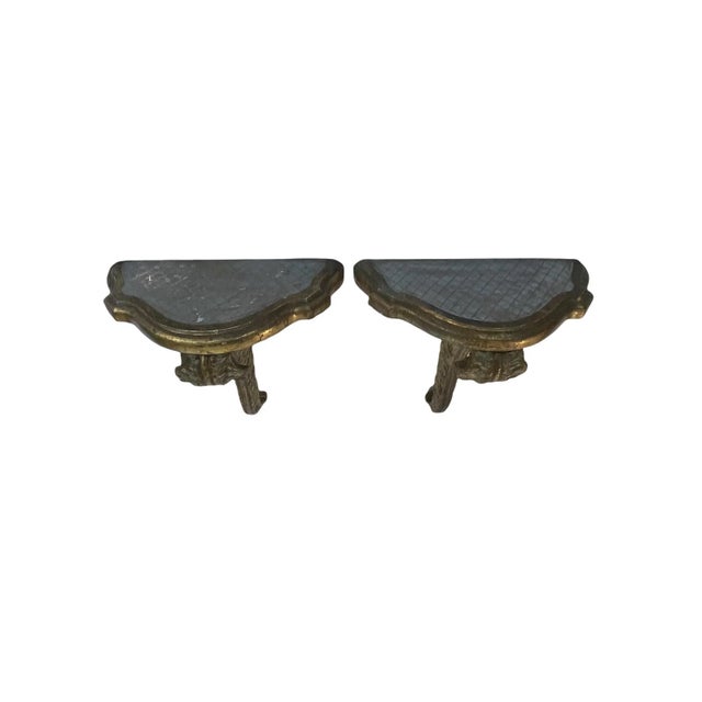 1950s 1950s Italian Console Wall Brackets - a Pair For Sale - Image 5 of 8