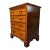 Vintage Georgian Campaign-Style Mahogany 4-Drawer Chest With Pull-Out Writing Tray For Sale