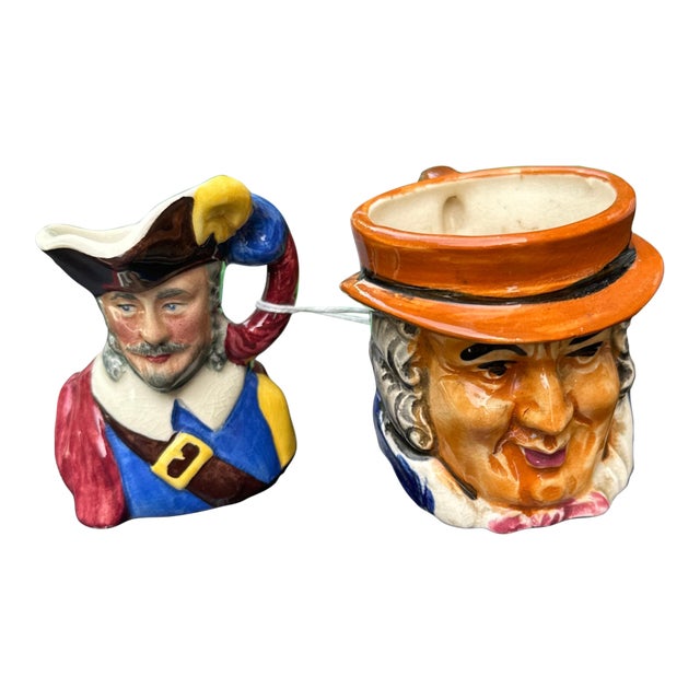1970s Miniature Colonial Figurative Cups - a Pair For Sale