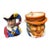 1970s Miniature Colonial Figurative Cups - a Pair For Sale