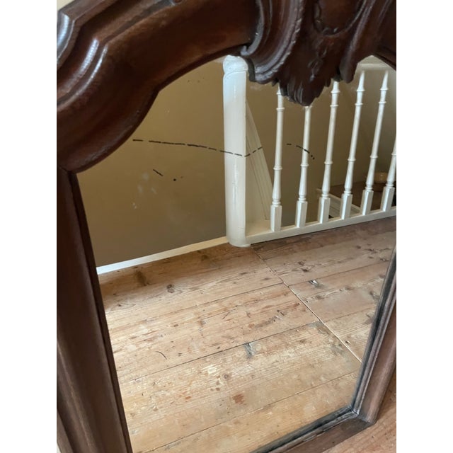 Antique French Oakwood Mirror, 1800s For Sale - Image 14 of 18
