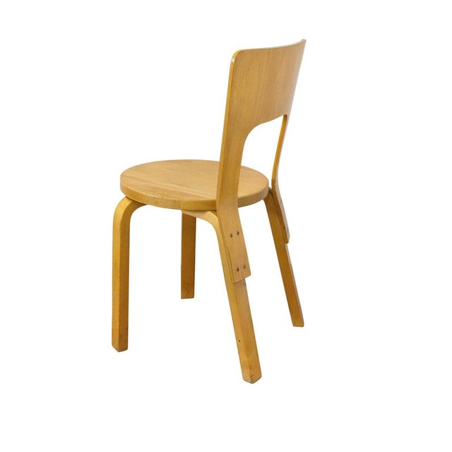 1950s Vintage Finnish Wooden Chair by Alvar Aalto, 1950 For Sale - Image 5 of 9