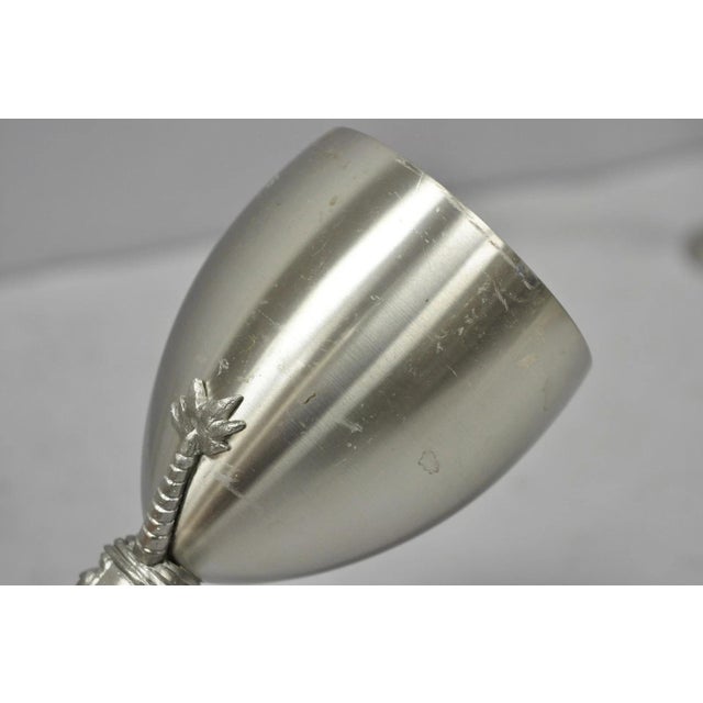 Vintage Royal Order of Jesters Figural Pewter Metal Mirth Is King Award Goblet For Sale - Image 11 of 14