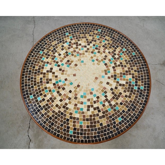 Teal 1960’s Mid-Century Modern Gordon & Jane Martz Mosaic Tile Coffee Table For Sale - Image 8 of 12