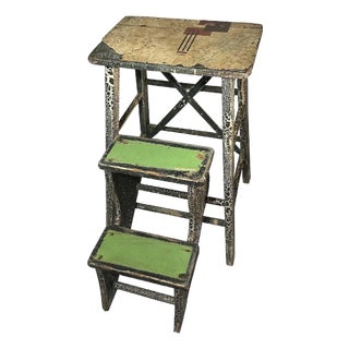 MCM Art Deco Fold-Out Step Stool For Sale