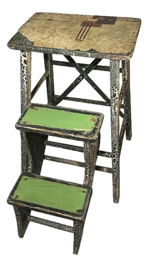 MCM Art Deco Fold-Out Step Stool