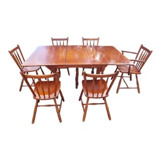 20th Century Country Cushman Colonial Dining Set - 7 Pieces For Sale
