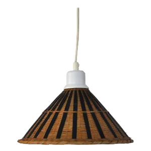 Vintage Scandinavian Rattan Pendant, 1960s