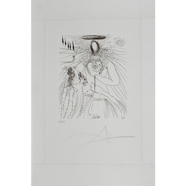 Surrealism 1970s Dali to Ev'ry Captive Soul Hand Signed Numb Dali Archives Certified Surreal Art For Sale - Image 3 of 5