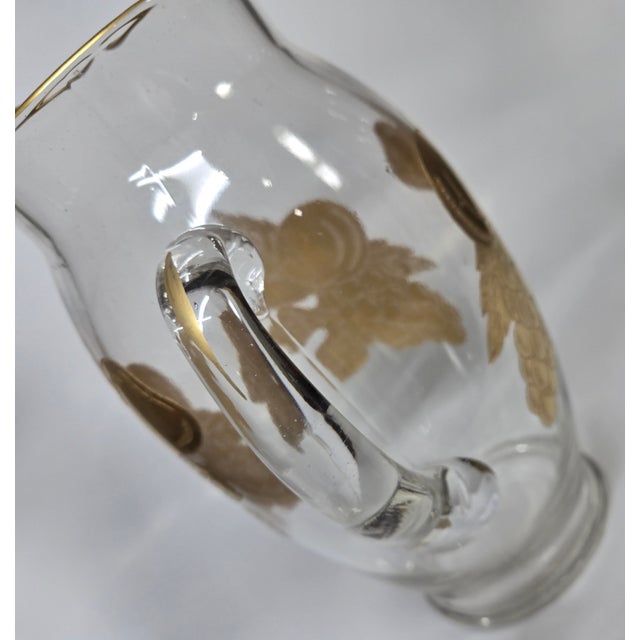 Mid 20th Century Christmas Golden Fruit Pitcher For Sale - Image 4 of 13